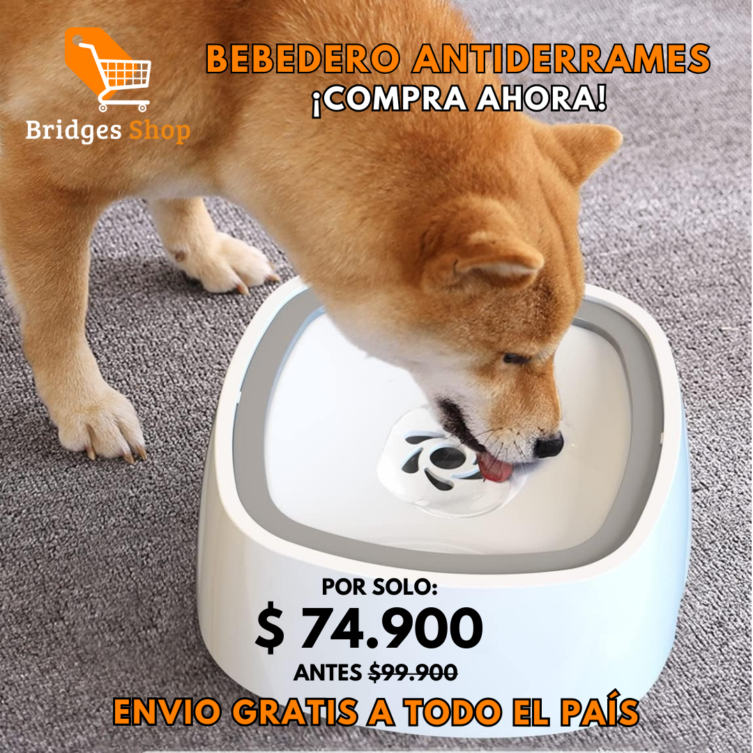 BEBEDERO ANTIDERRAMES PARA MASCOTAS